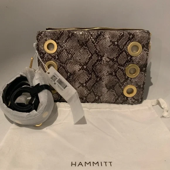 NWT Hammitt Montanan Clutch Small in Daisy Snake with Gold Hardware - Picture 2 of 6